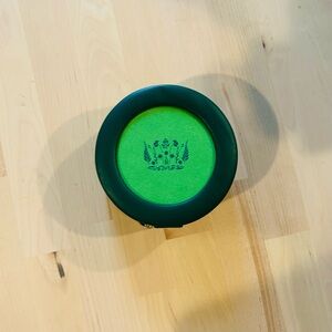 Tata Harper Limited Edition Round Travel Vanity Case | Green Vegan Leather